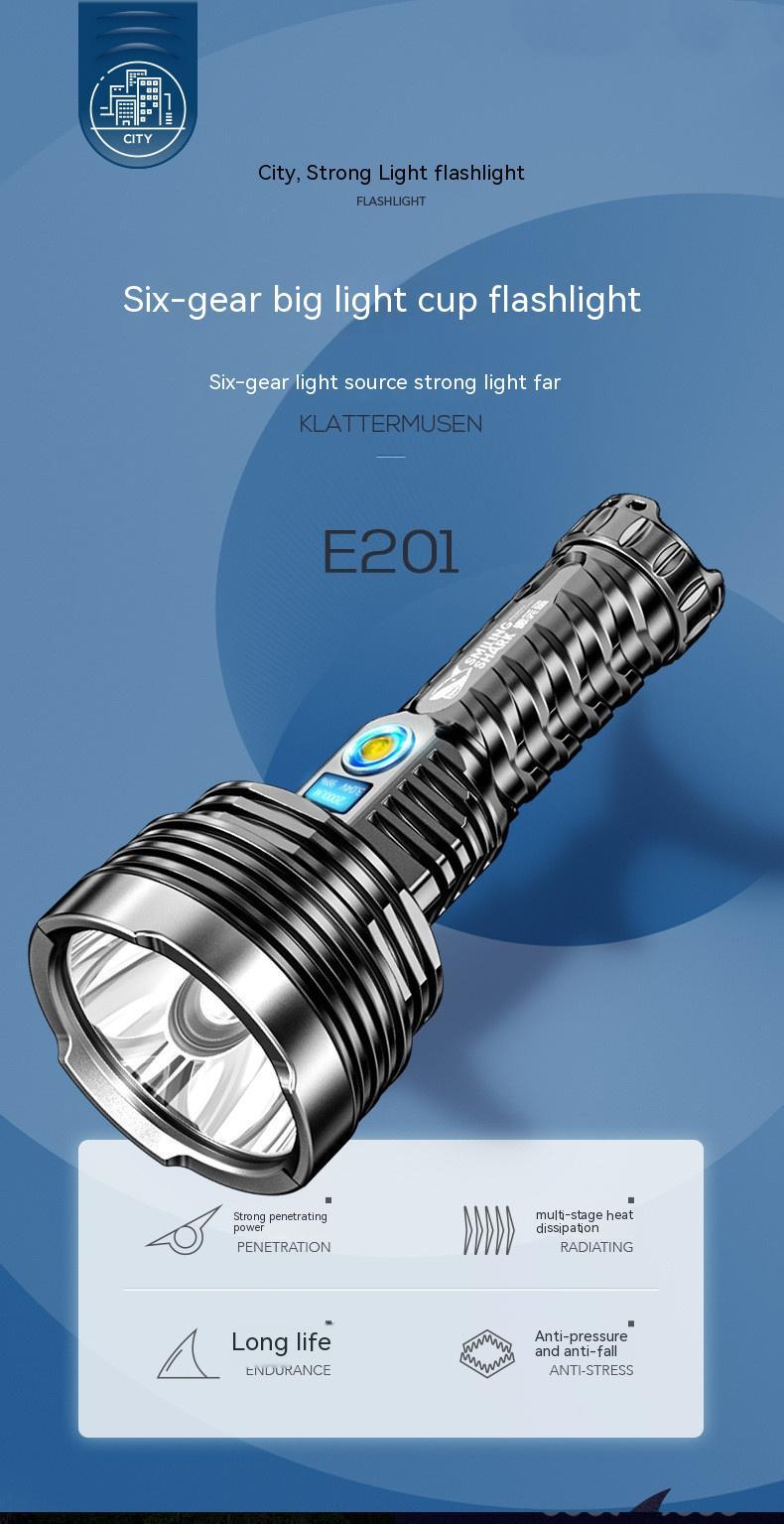 Illuminate Your Adventures with the P90 Long-Range Waterproof Rechargeable Camping Flashlight